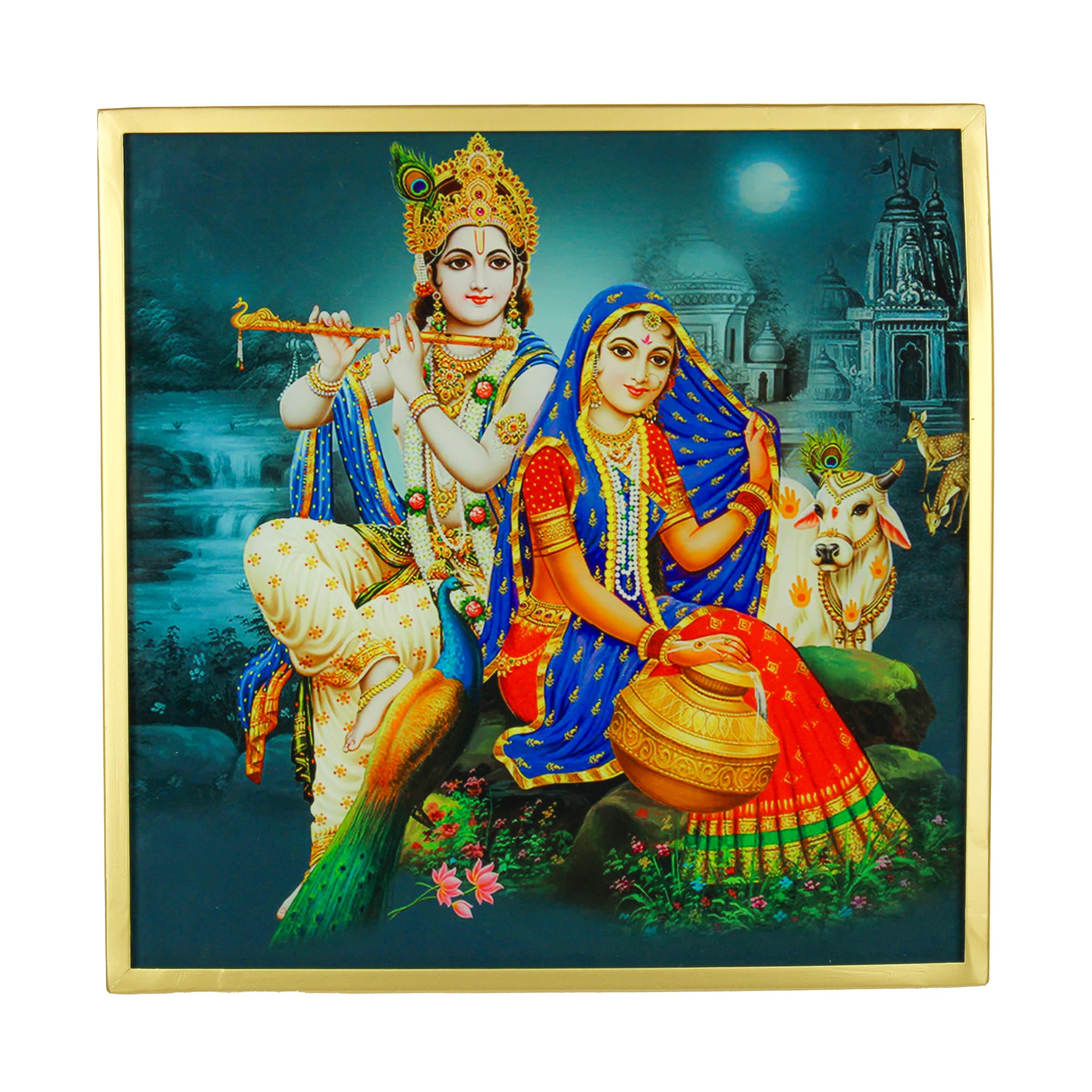 Radha Krishna Blessings Wall Decor